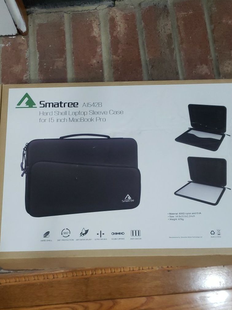 Smartee hard shell sleeve laptop case For 15in.