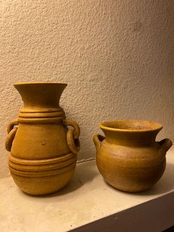 Pair of vintage vase pottery