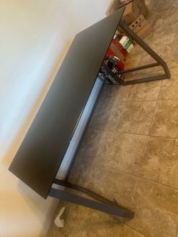 Black Glass Computer Desk