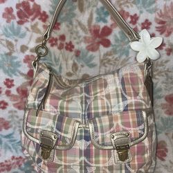 Coach Poppy Daisy Madras Tartan Plaid