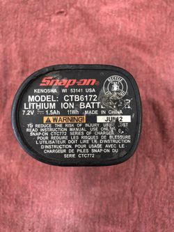 🔧 SNAP ON 7.2V CTB6172 LITHIUM ION BATTERY