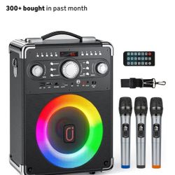 Portable Speaker With 3 Microphones 