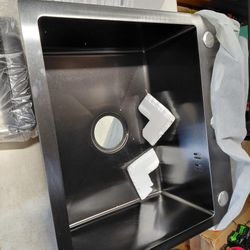 Wudkey 20x18x8 Drop In Matte Black Kitchen Sink With 2 Faucets, Soap Dispenser,  Drying Mat  Drain And More