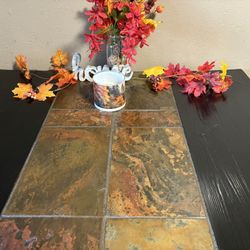 Solid Wood And Stone Dining Table And Chairs 