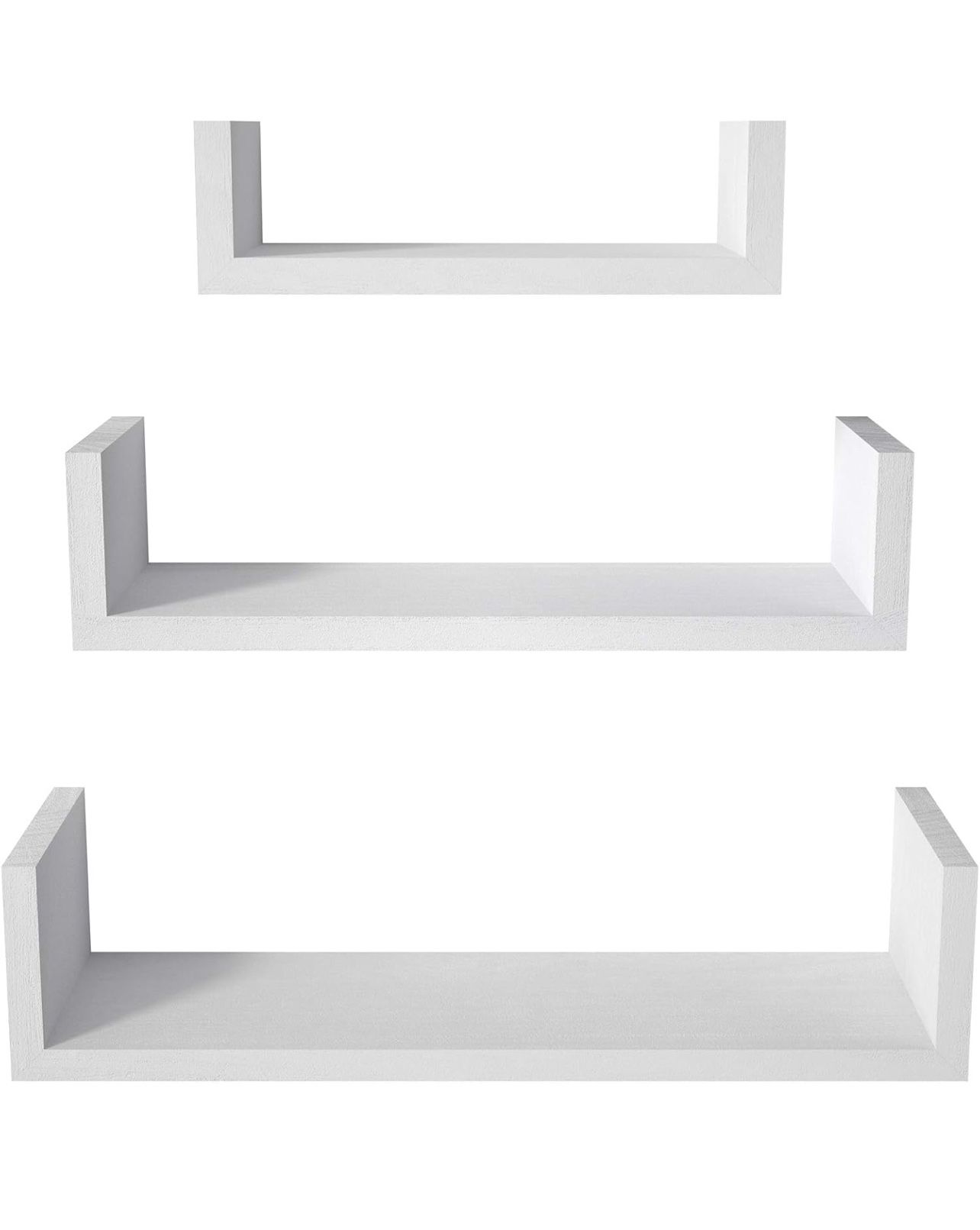 Floating White shelves