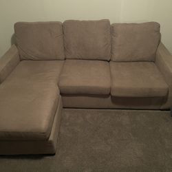 Light Brown Sofa With Changable Chaise