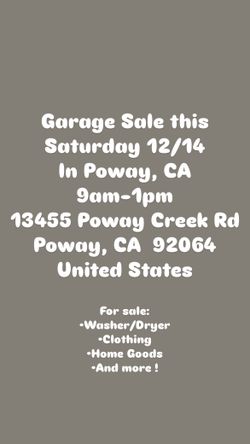 Garage Sale, San Diego