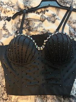 Bralette with rhinestones Large