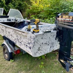 Mirrocraft 14ft Aluminum Boat and EZ Load Trailer (No Outboard)
