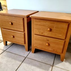 2 Decent Nightstands / End Tables With Draw