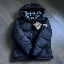 Burberry London England Black Puffer Jacket