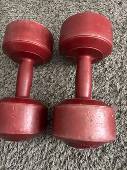 Red Dumbbell Set of 2