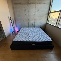 SoftFrame Designs King Bed Frame (Onyx) + Memory Foam Mattress