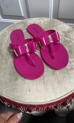 Michael By Michael Kors Pink Jelly Slides Sz 10M