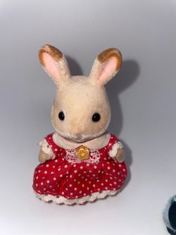 Japan Sylvanian Families SISTER CHOCOLATE RABBIT Dollhouse Miniature Figure Toy