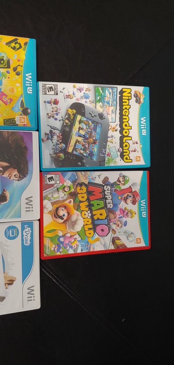 Lot of 5 x WII games Super Mario Zumba Nintendoland Sing party