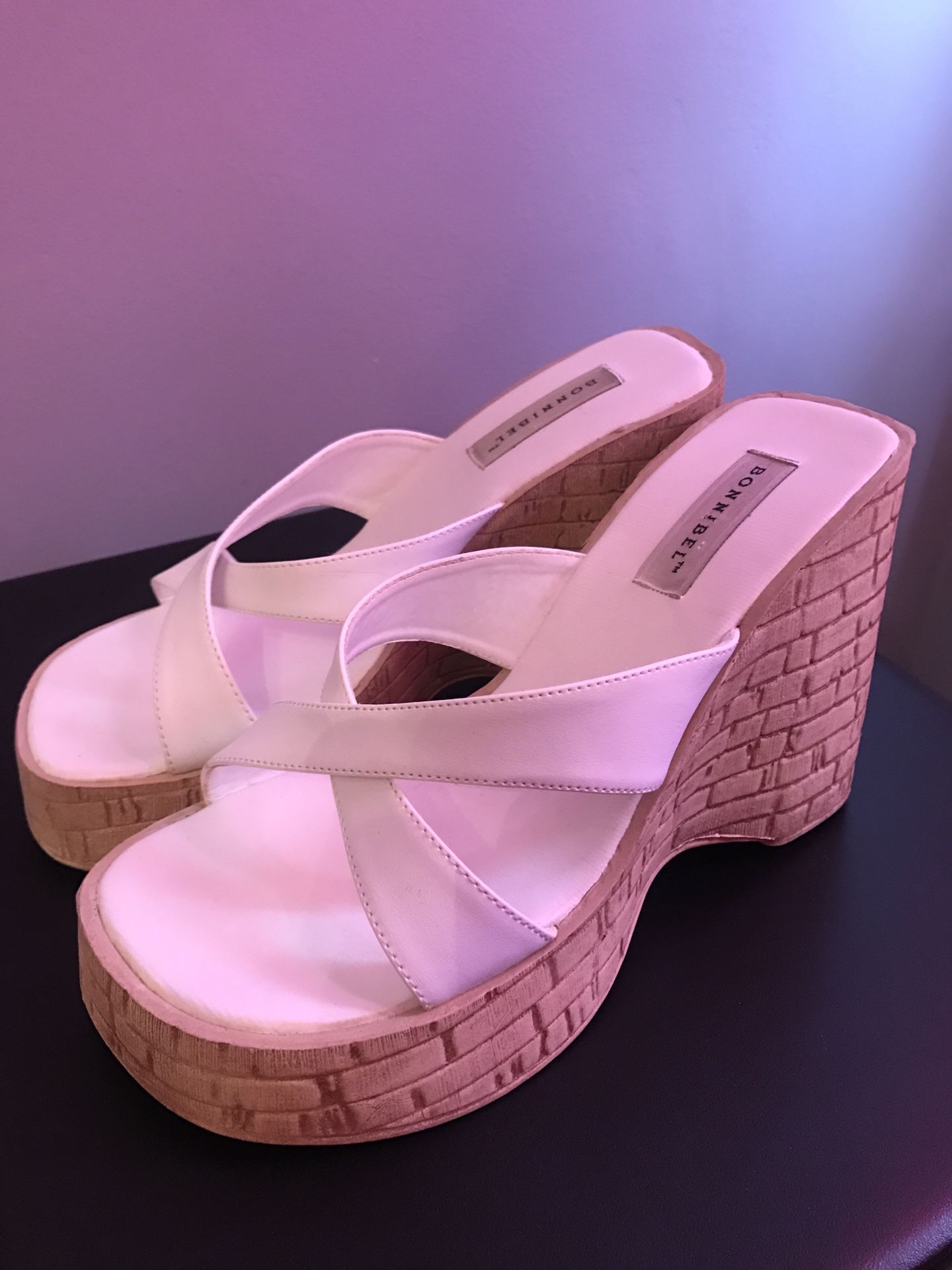 White Wedges Brand New Size 7 1/2