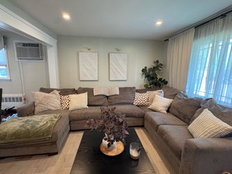 Sectional sofa bed.