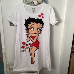 Vintage Betty Boop Long Nightshirt