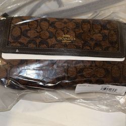 Coach Small Etta Flap Bag in Chenille and Matching Wallet