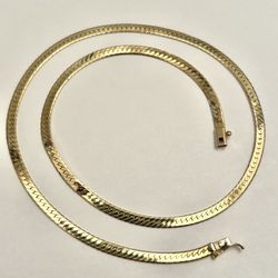 14K Gold Herringbone Chain 18.5”