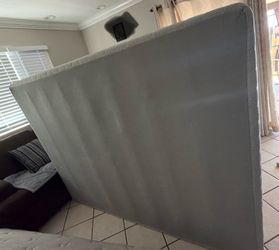 Black queen bed frame and mattress for sale