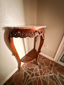 Marble top side table