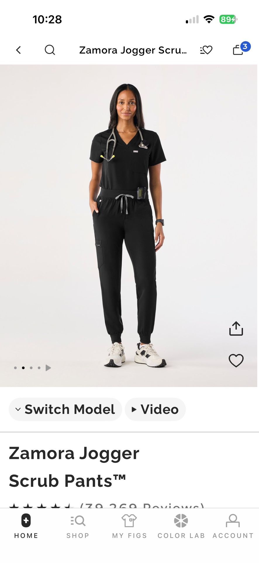 Beautiful Figs Scrub Set Black 