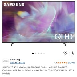 Samsung Q60A 43” QLED 4K Smart TV – Great Condition!