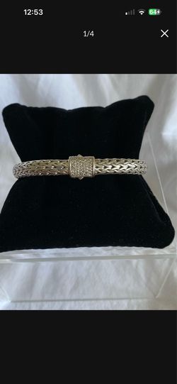 John Hardy 7.5 mm Bracelet with Diamond Clasp