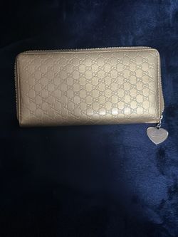 Gucci Gold Guccissima Zippy Wallet