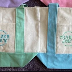 Trader Joes pastel tote bag mini tote bags  Spring 2025 New  
