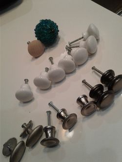 Cabinet pulls and handles. $2 each