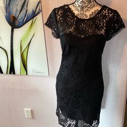 Women’s Black Lace Dress Size Medium