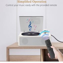 Portable CD Player with Bluetooth and Speakers: Rechargeable 4000mAh Battery, Bluetooth 5.3 Transmitter & Receiver, FM Radio, USB/TF/AUX, Optical Out,