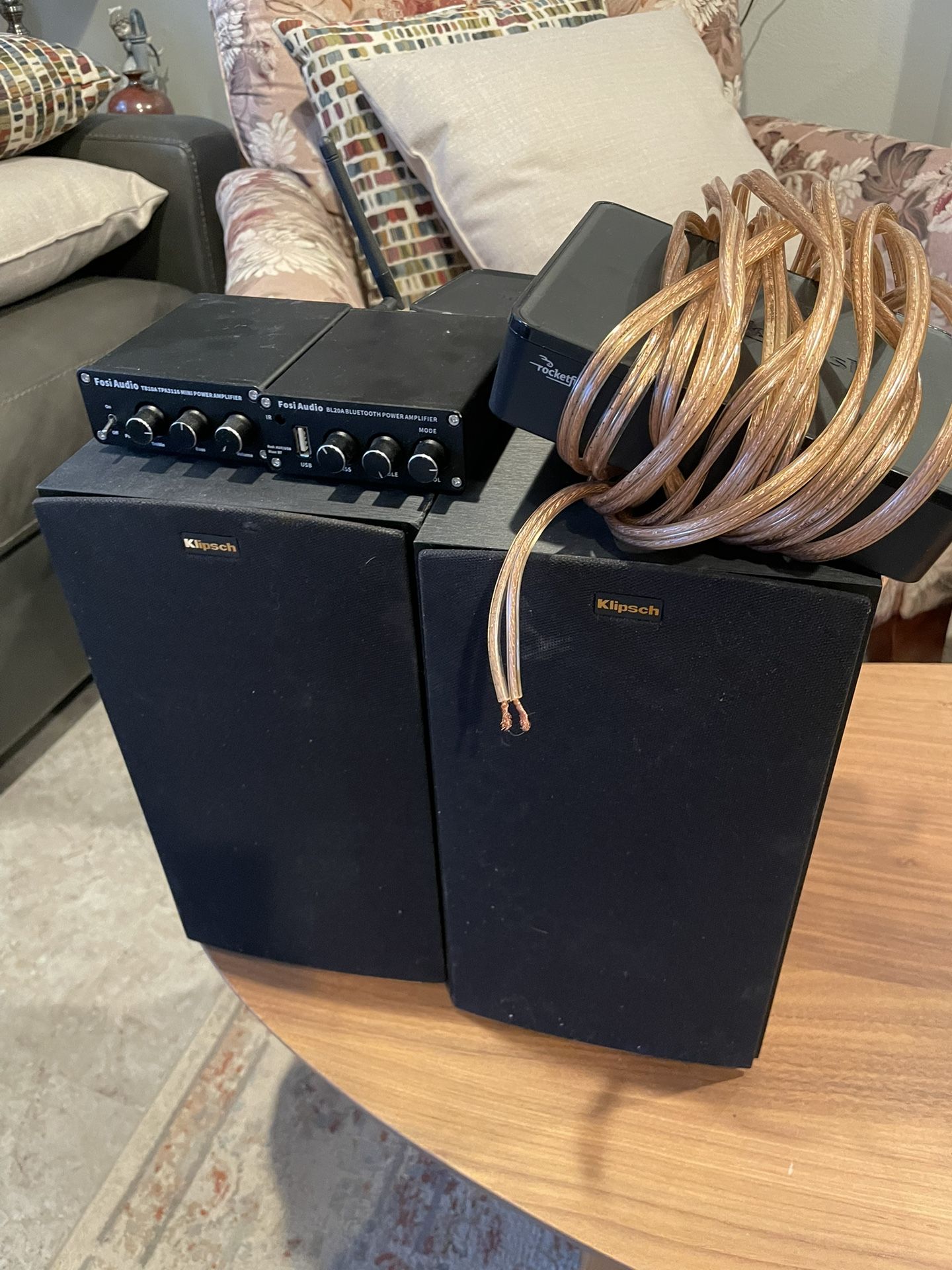 Klipsch Speakers With Rocketfish Amplifiers