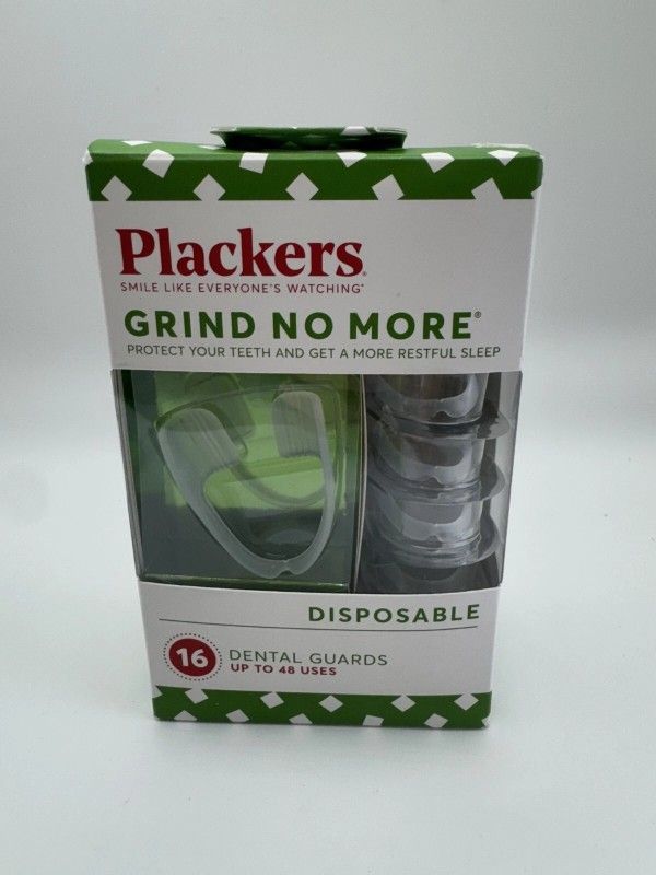 Plackers Grind No More Dental Night Guard for Teeth Grinding BPA-Free 16 Count