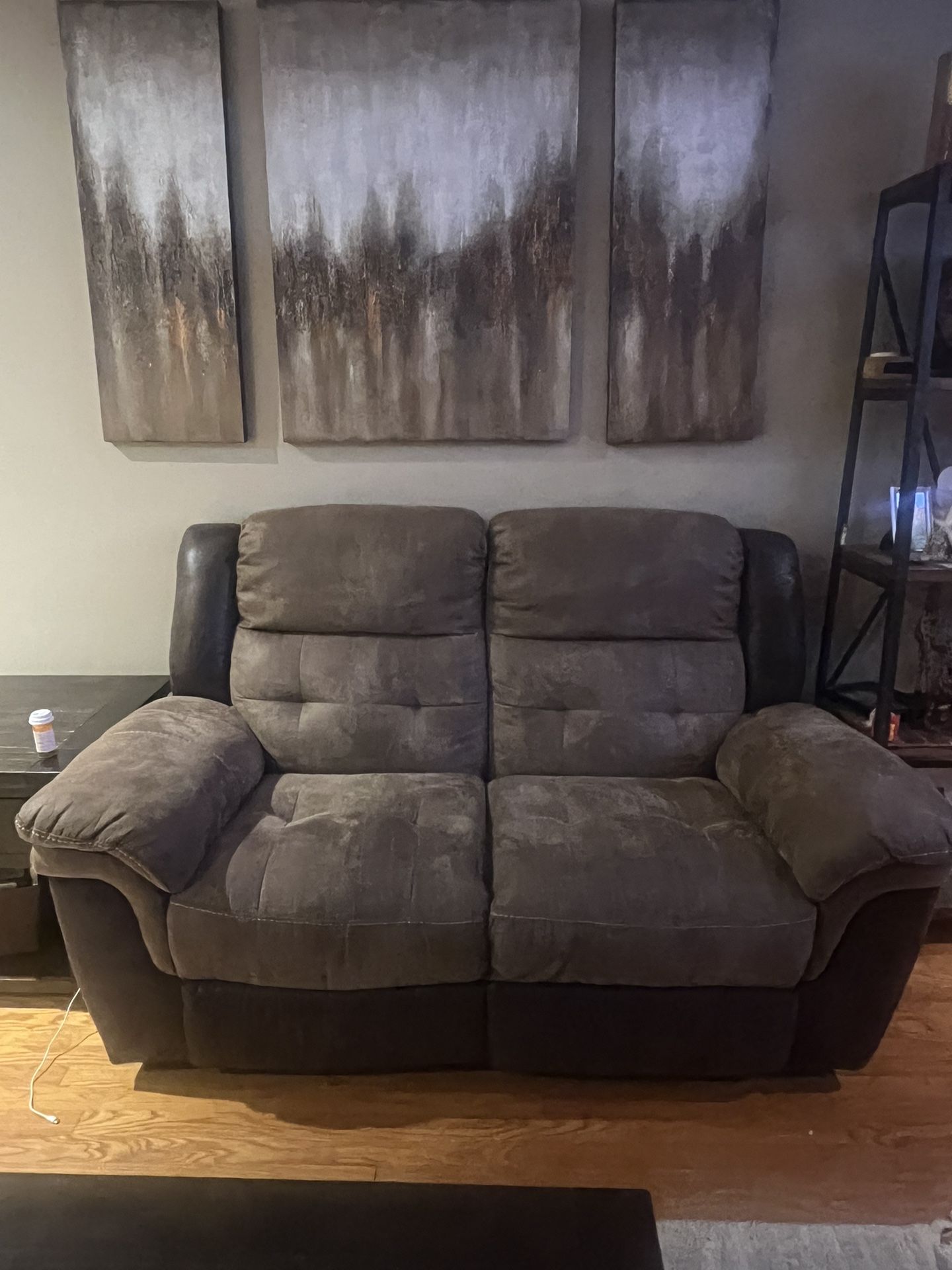 Couch & Loveseat With Power Recliners