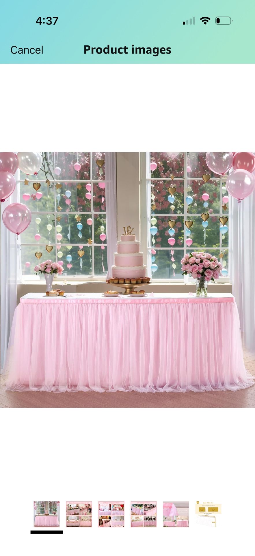  Pink Tulle Table Skirt Baby Shower Tablecloth for Rectangle Tables or Round Tables Pink Ruffle Tutu Table Skirts Desk Skirt for Princess Girls Birthd