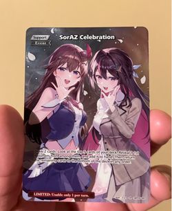 Hololive Official CARD GAME SorAZ Celebration SR Enchant Regalia English