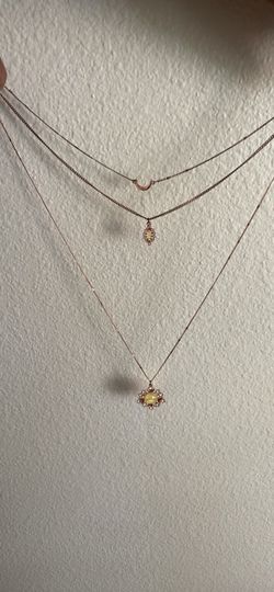 American eagle rose gold sun moon necklace