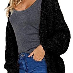 Sweater Cardigan (Black/L)