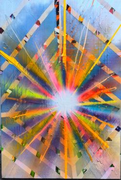 24" × 36" Original Hand Painted Graffiti Street Art Style Canvas  painting on inch deep Professional Canvas. SIGNED
