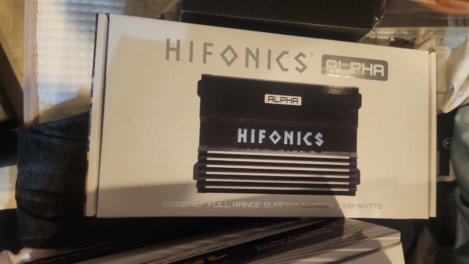 New Alpha Hifonics Amps 3000 Is 250 And 1200x4 Is 150 And 800x4 Is