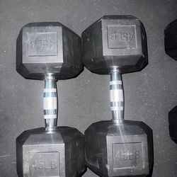 Pair of 45lb dumbbells