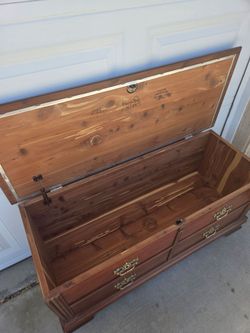 Vintage cedar trunk