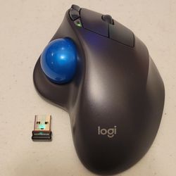 Working Logi Logitech Wireless PC Gaming Office Trackball Mouse w/ Dongle