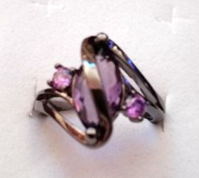 Purple Crystal Marquise Ring 3Carats