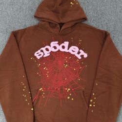 Brown Sp5der Hoodie