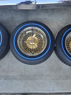 4x Gold Dayton WIRE Wheels